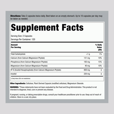 Cell Forte IP-6 & Inositol Hexaphosphate, 240 Vegetarian Capsules