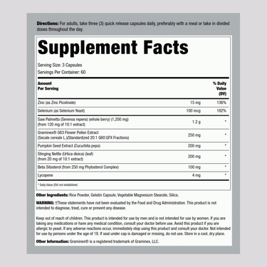 Prostate Support with Graminex, 180 Quick Release Capsules