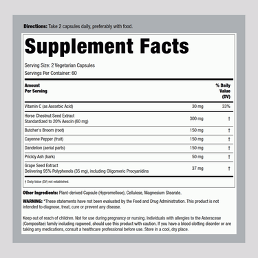 Leg Veins, 120 Vegetarian Capsules