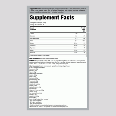 Whey Protein Isolate (Unflavored & Unsweetened), 5 lb (2.268 kg) Bottle