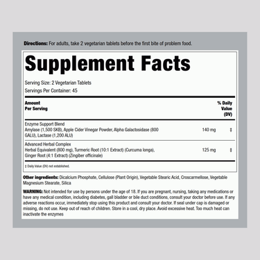 Gas & Bloat Support, 90 Vegetarian Tablets