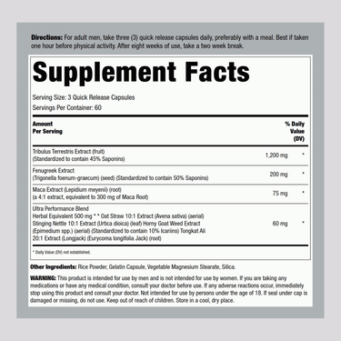 Tribulus Ultra, 120 Quick Release Capsules