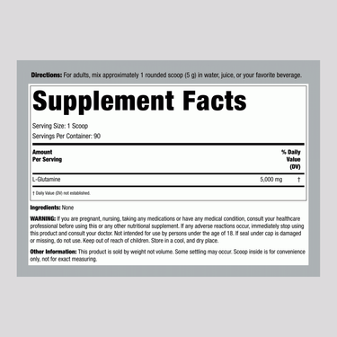 L-Glutamine Powder, 5000 mg, 1 lb (454 g) Bottle