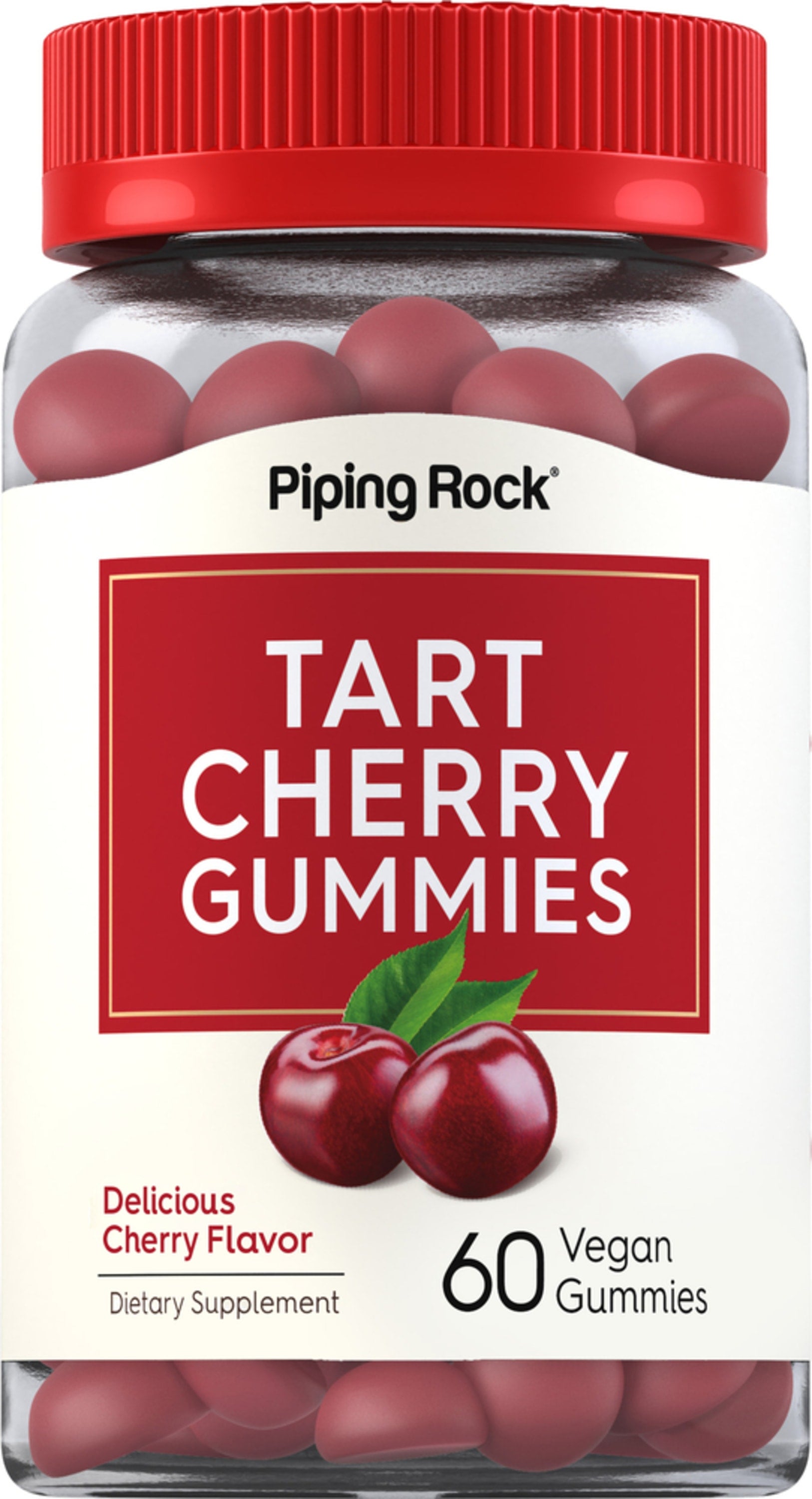 Tart Cherry (Delicious Cherry), 60 Vegan Gummies