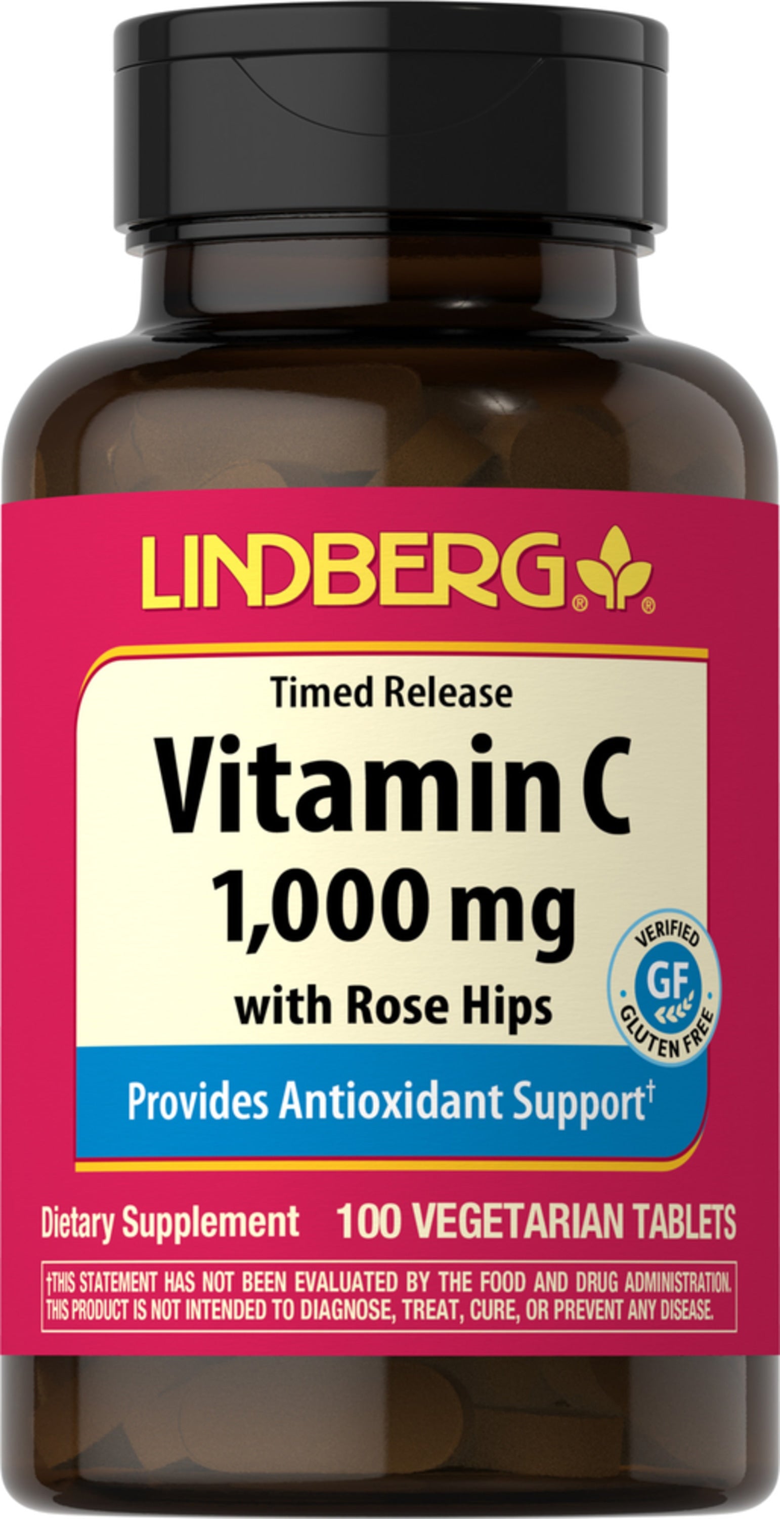 Vitamin C 1000 mg with Rose Hips (Timed Release), 100 Vegetarian Tablets