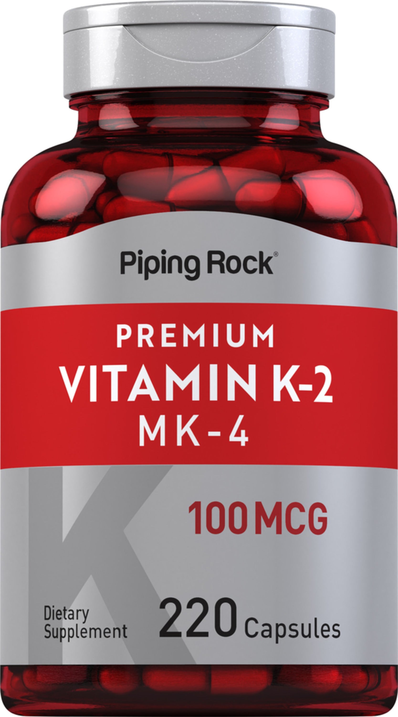 Vitamin K-2 with MK-4, 100 mcg, 220 Capsules