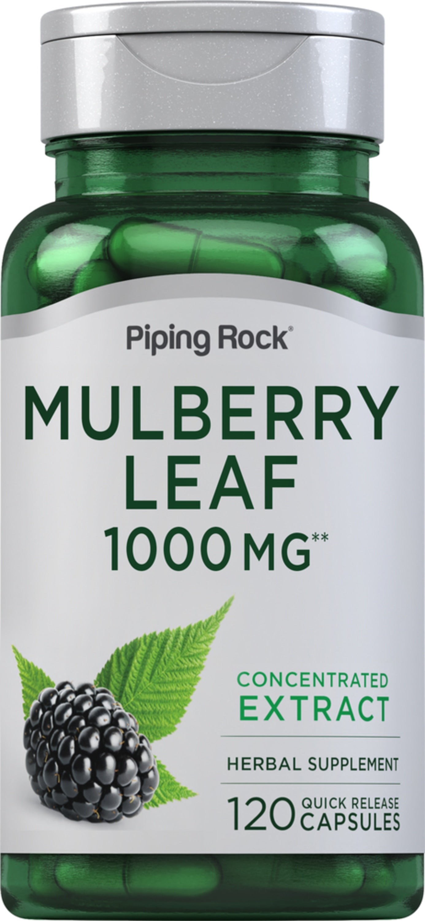 White Mulberry Leaf Extract, 2000 mg (per serving), 120 Quick Release Capsules