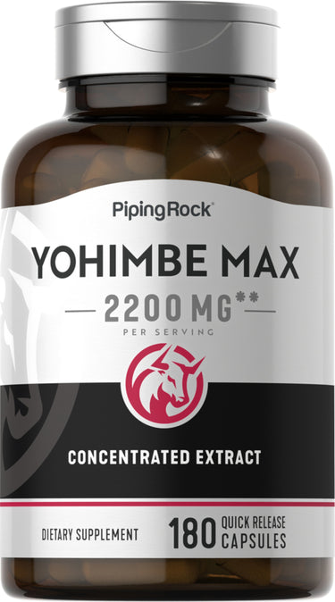 Yohimbe Max, 2200 mg (per serving), 180 Quick Release Capsules