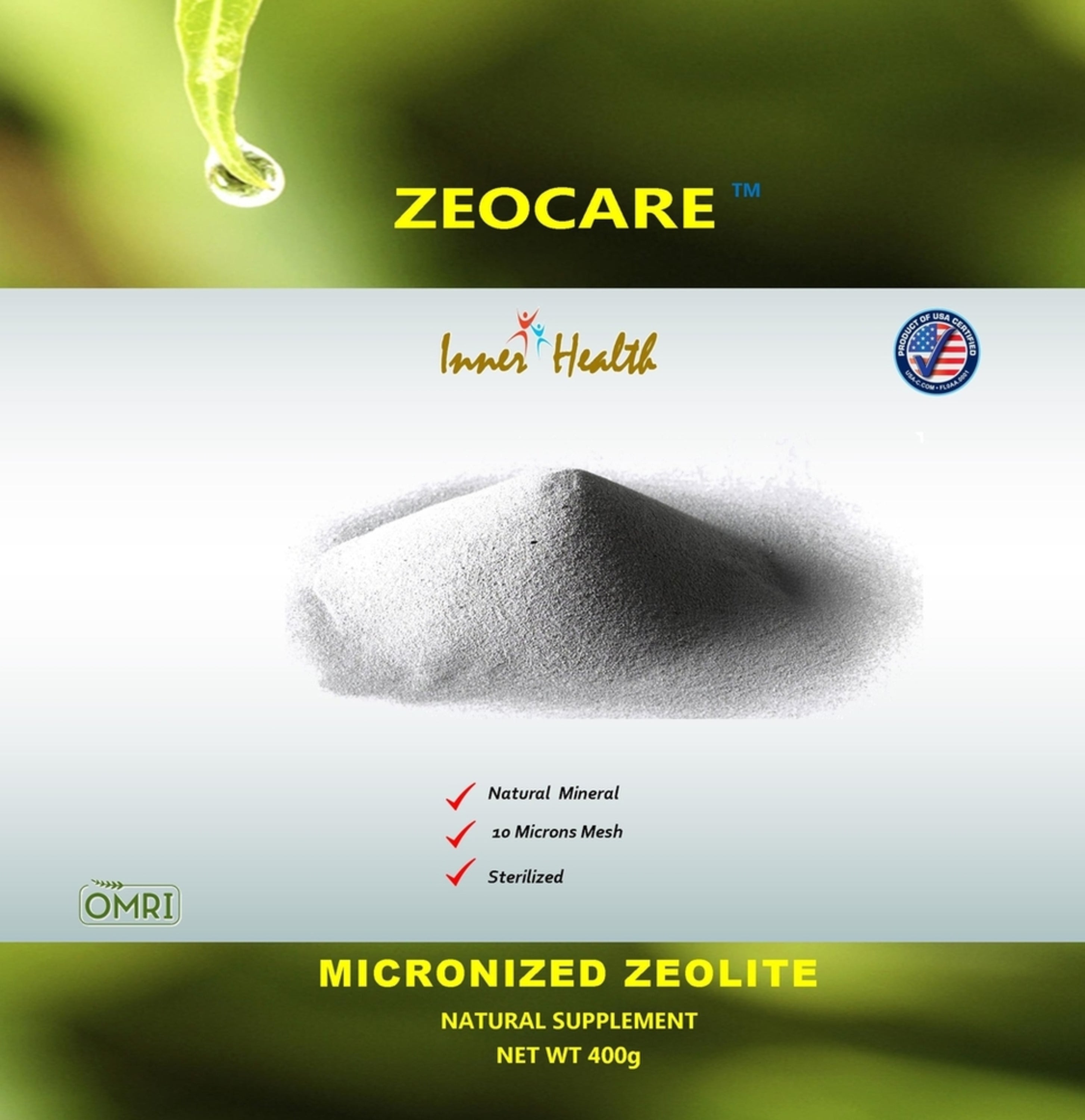 Zeolite Micronized, 400 g (14.11 oz) Bag